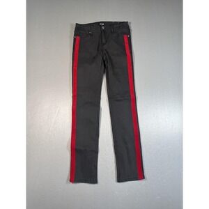 Hudson Jeans Girls 16 Kiera Ankle Skinny Super Stretch Denim Red Stripe Pants